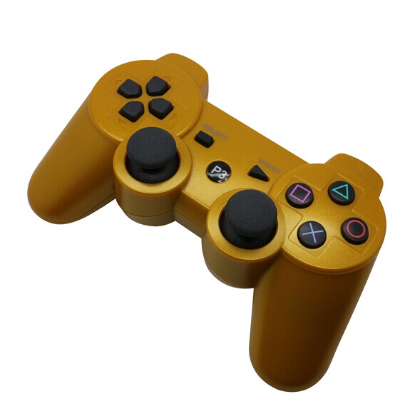 PS3 Bluetooth handle golden appearance
